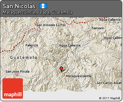 Shaded Relief 3D Map of San Nicolás