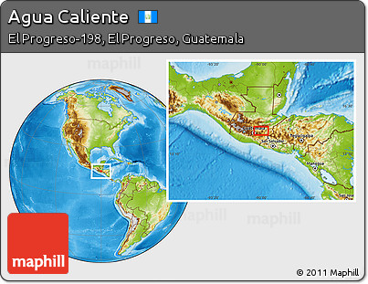Physical Location Map of Agua Caliente