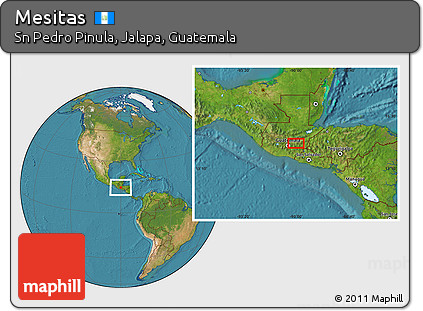 Satellite Location Map of Mesitas