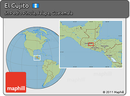 Savanna Style Location Map of El Cujito