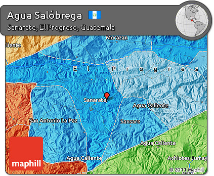 Political Map of Agua Salóbrega