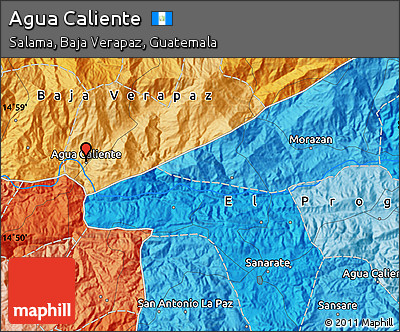 Agua Caliente Guatemala Map Free Political Map Of Agua Caliente