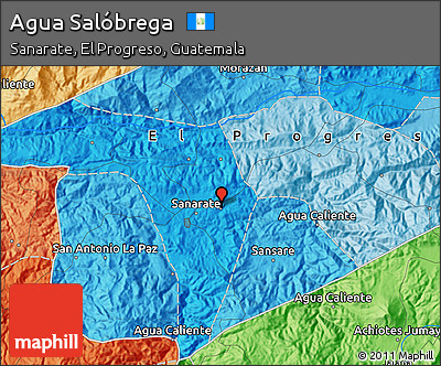 Political Map of Agua Salóbrega