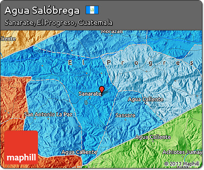 Political Map of Agua Salóbrega