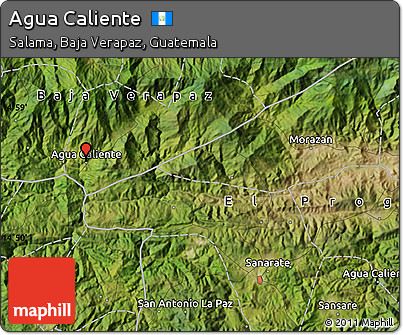 Agua Caliente Guatemala Map Free Satellite Map Of Agua Caliente