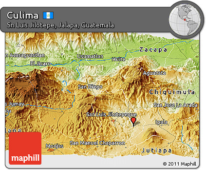 Physical Panoramic Map of Culima