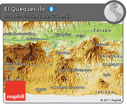 Physical Panoramic Map of El Quequesillo