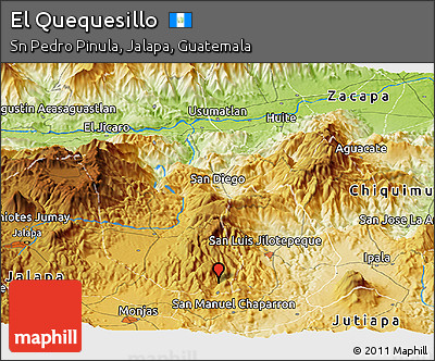 Physical Panoramic Map of El Quequesillo