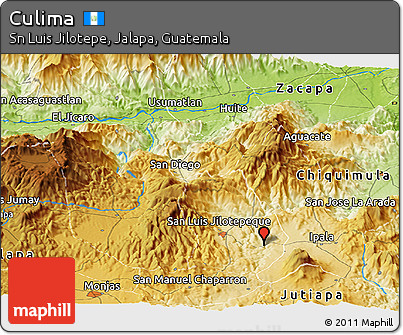 Physical Panoramic Map of Culima