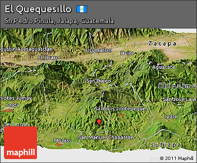 Satellite Panoramic Map of El Quequesillo