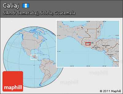 Gray Location Map of Caliaj
