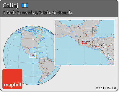 Gray Location Map of Caliaj