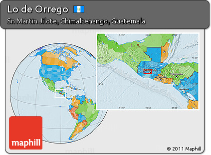 Political Location Map of Lo De Orrego