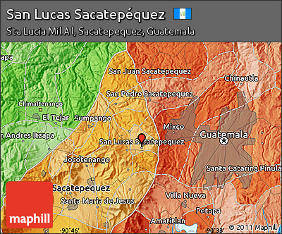 Political Map of San Lucas Sacatepéquez