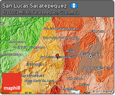 Political Map of San Lucas Sacatepéquez