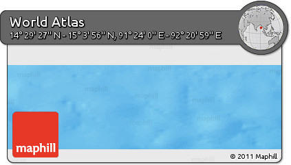 Physical Panoramic Map of the Area around 14° 46' 42" N, 91° 52' 30" E