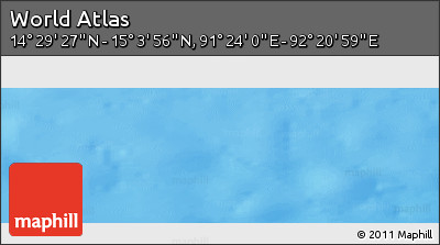 Physical Panoramic Map of the Area around 14° 46' 42" N, 91° 52' 30" E