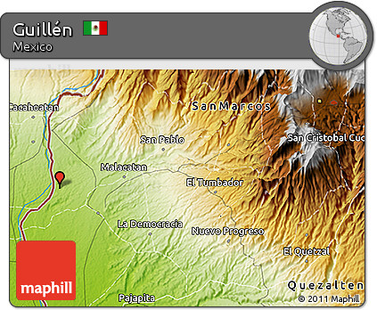 Physical 3D Map of Guillén