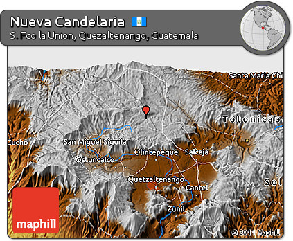 Physical 3D Map of Nueva Candelaria