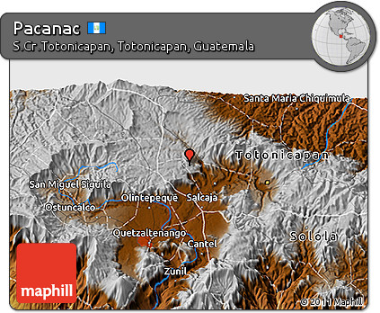 Physical 3D Map of Pacanac