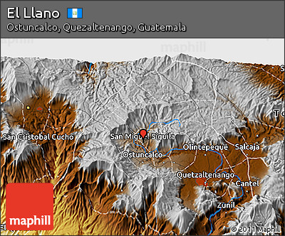 Physical 3D Map of El Llano