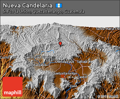 Physical 3D Map of Nueva Candelaria