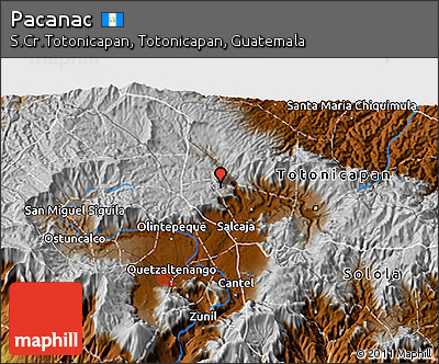 Physical 3D Map of Pacanac
