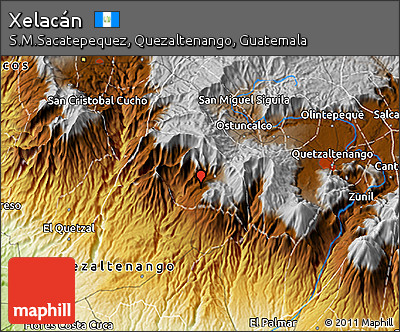 Physical 3D Map of Xelacán