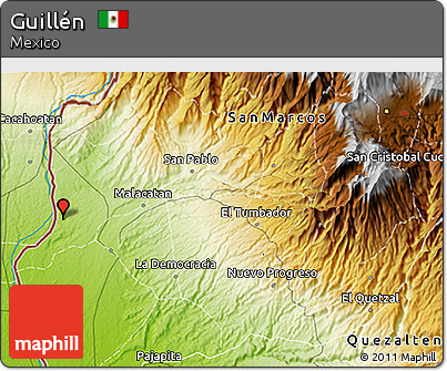 Physical 3D Map of Guillén