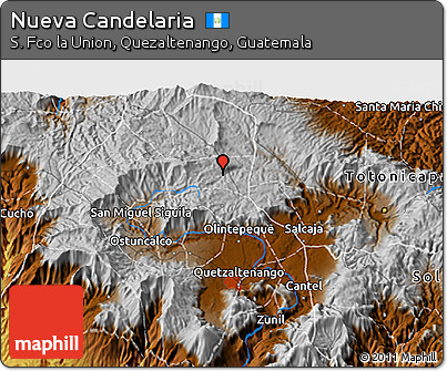 Physical 3D Map of Nueva Candelaria
