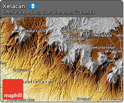 Physical 3D Map of Xelacán
