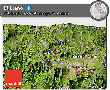 Satellite 3D Map of El Llano