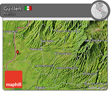 Satellite 3D Map of Guillén