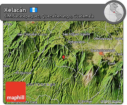Satellite 3D Map of Xelacán