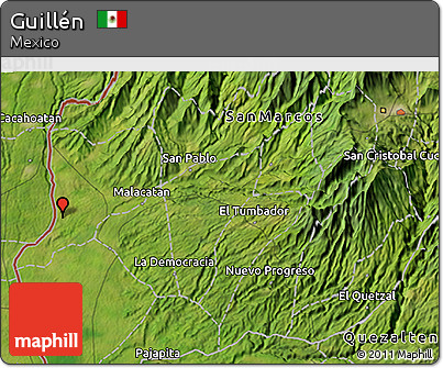 Satellite 3D Map of Guillén