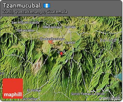 Satellite 3D Map of Tzanmucubal