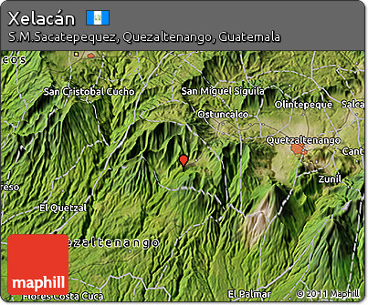 Satellite 3D Map of Xelacán
