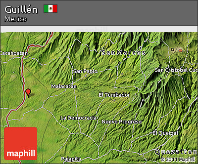 Satellite 3D Map of Guillén