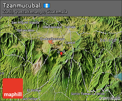 Satellite 3D Map of Tzanmucubal