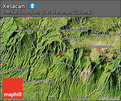Satellite 3D Map of Xelacán