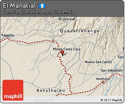 Shaded Relief 3D Map of El Manatial