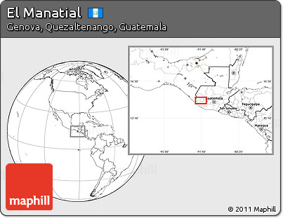 Blank Location Map of El Manatial