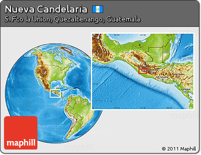 Physical Location Map of Nueva Candelaria