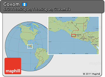 Savanna Style Location Map of Coxom