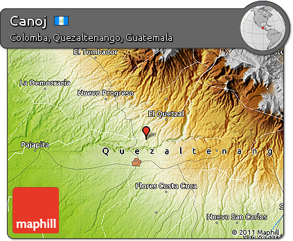 Physical Map of Canoj