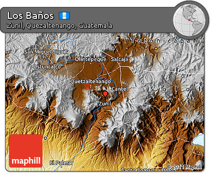 Physical Map of Los Baños