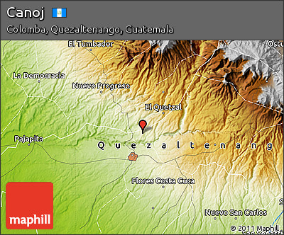 Physical Map of Canoj