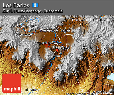 Physical Map of Los Baños