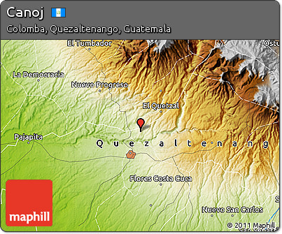 Physical Map of Canoj