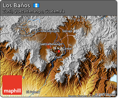 Physical Map of Los Baños